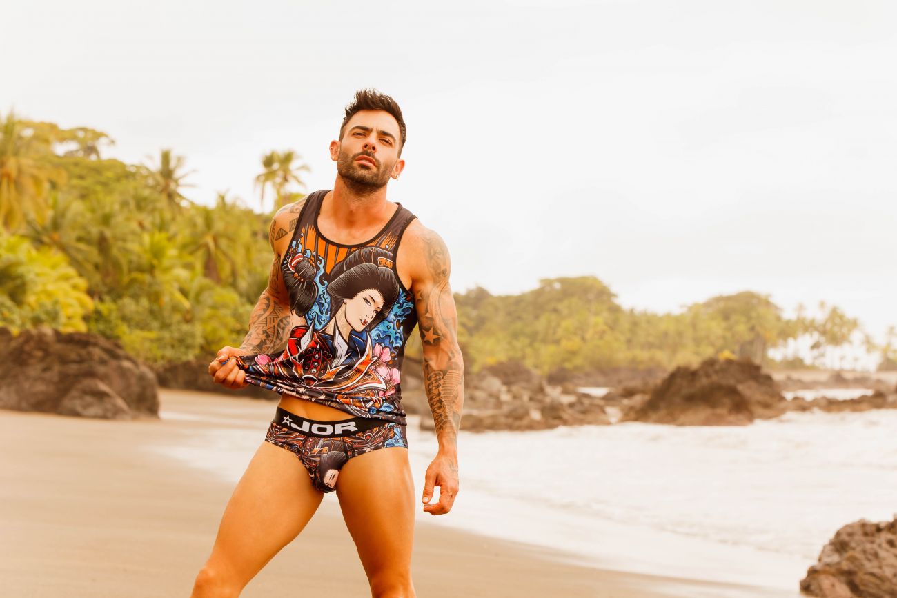 JOR 1530 Geisha Briefs Black Printed
