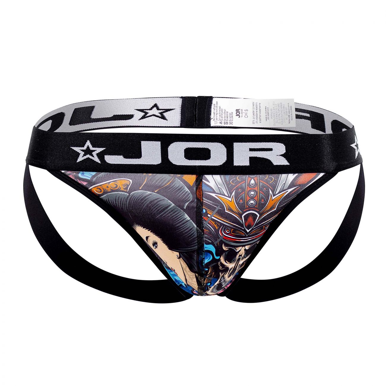 JOR 1532 Geisha Jockstrap Black Printed