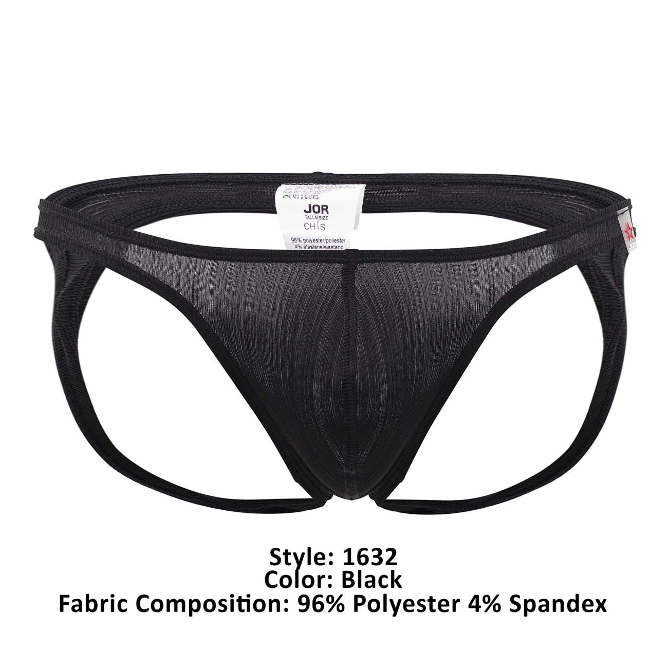 JOR 1632 Montecarlo Jockstrap Black