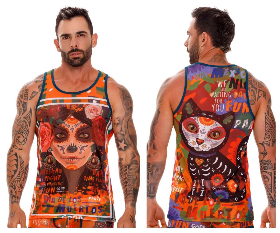 JOR 1647 DF Tank Top Mexican Night Dancing Printed