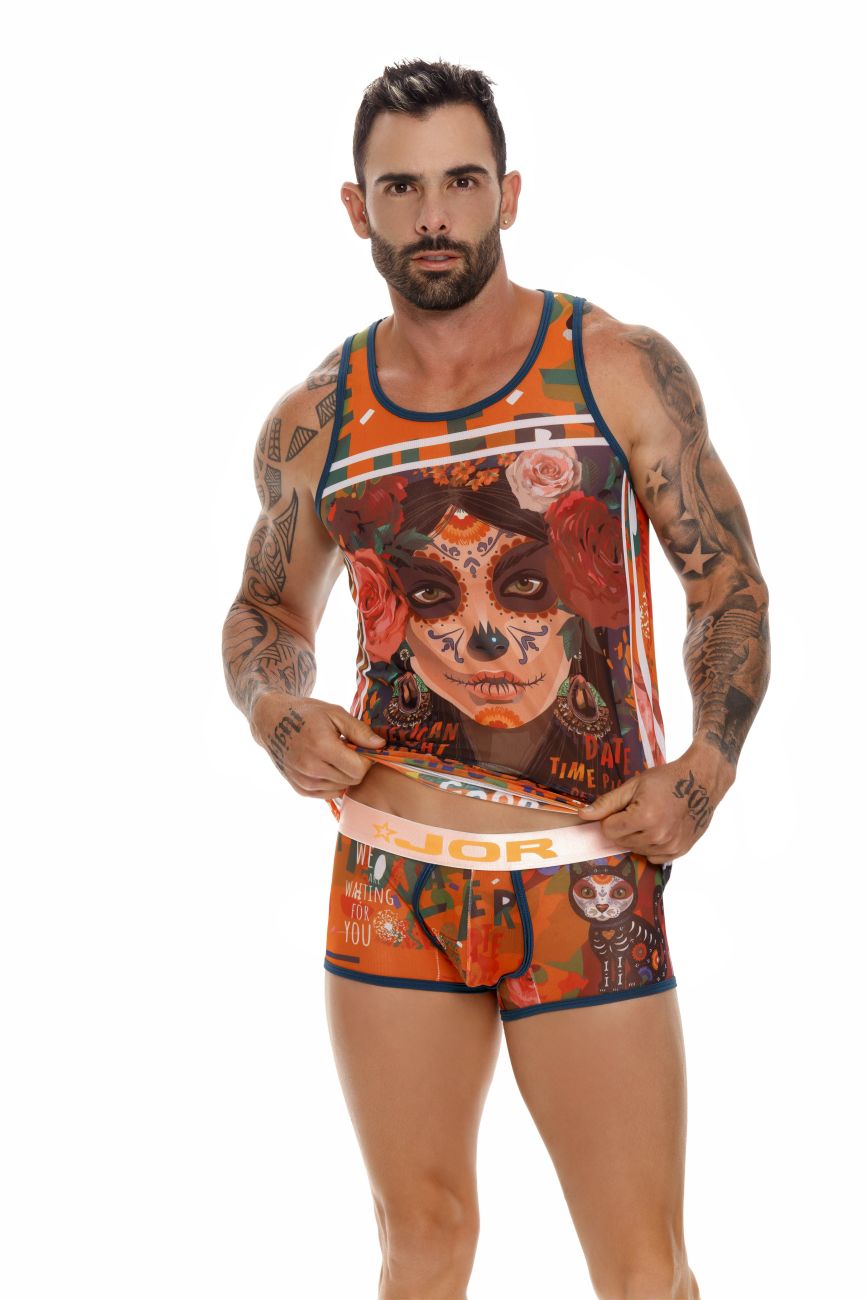 JOR 1647 DF Tank Top Mexican Night Dancing Printed