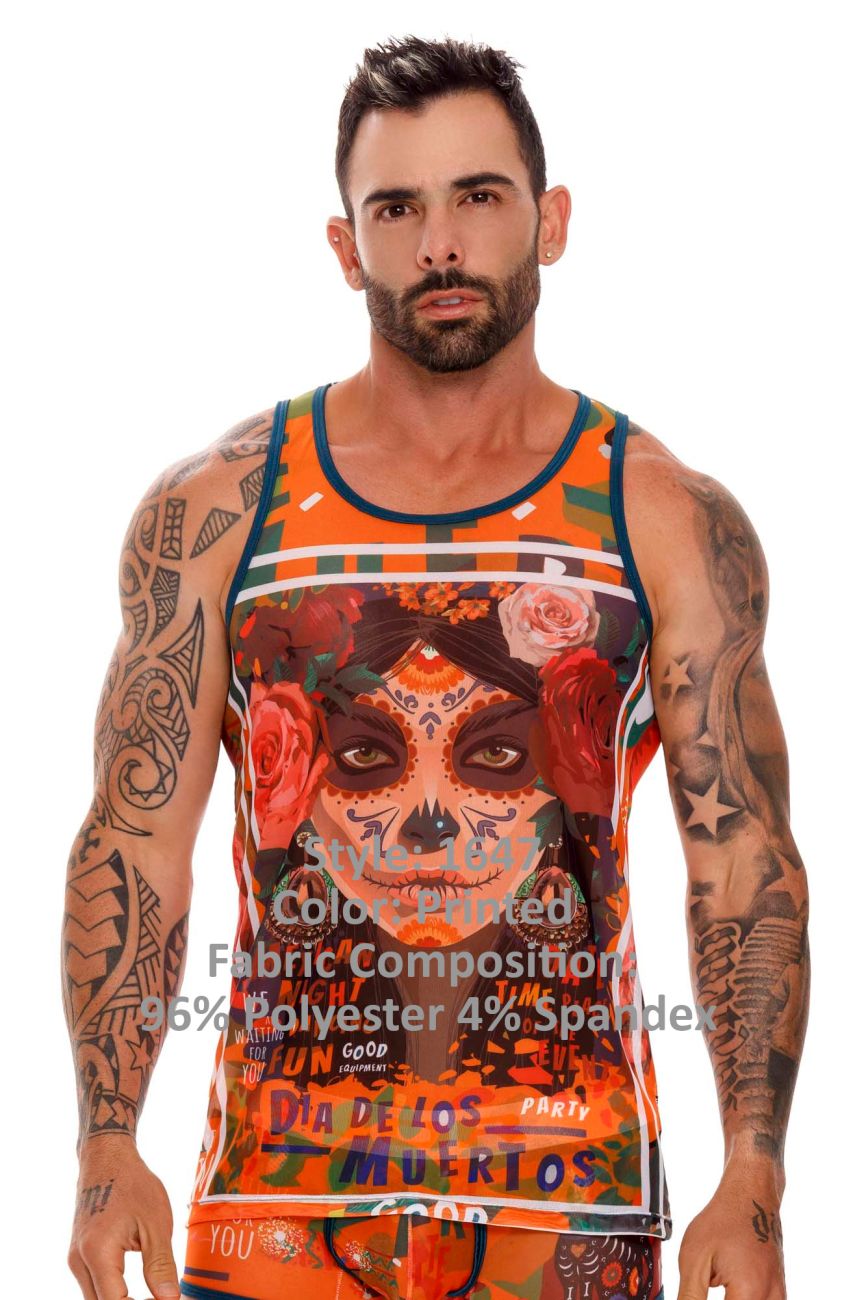 JOR 1647 DF Tank Top Mexican Night Dancing Printed