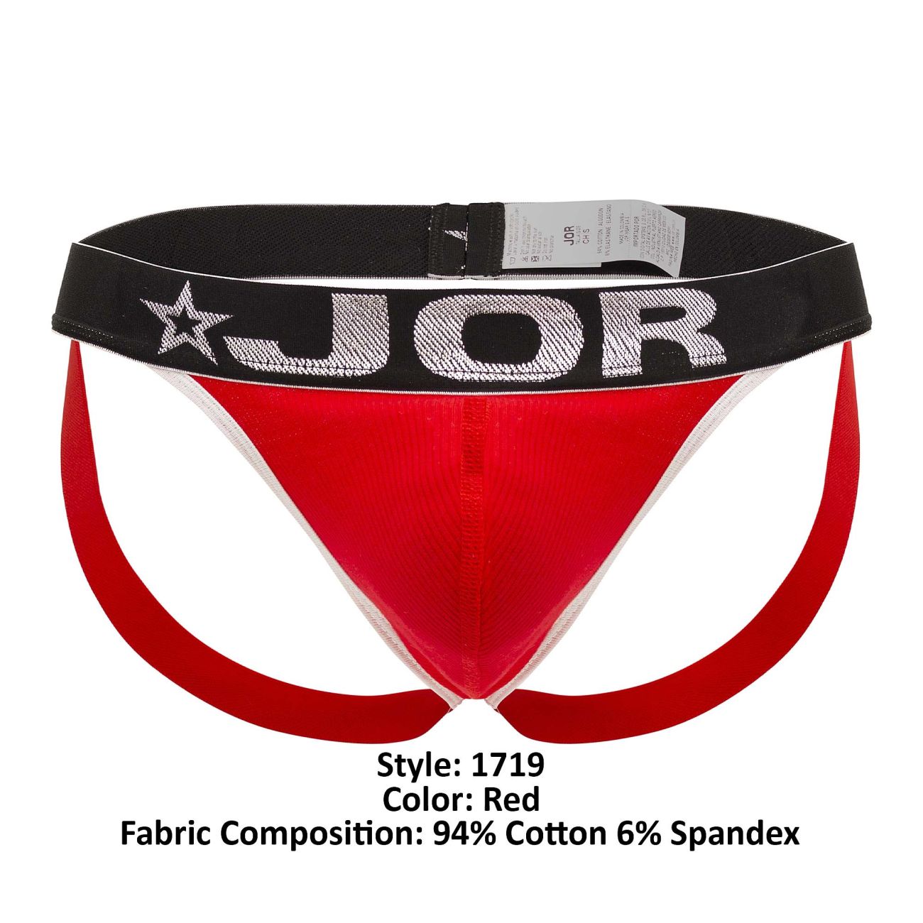 JOR 1719 Match Jockstrap Red