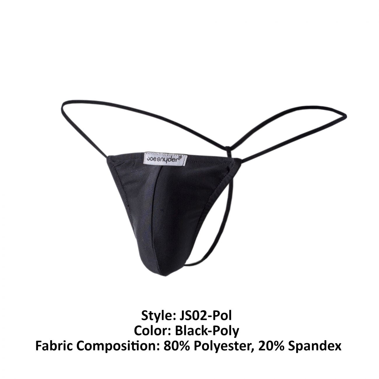 Joe Snyder JS02-Pol Polyester G-String Black Poly