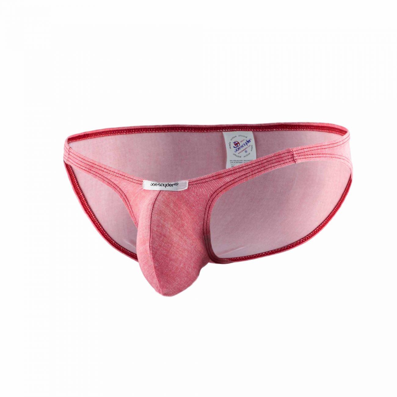 Joe Snyder JSBUL04-Denim Denim Bulge Full Bikini Red Denim