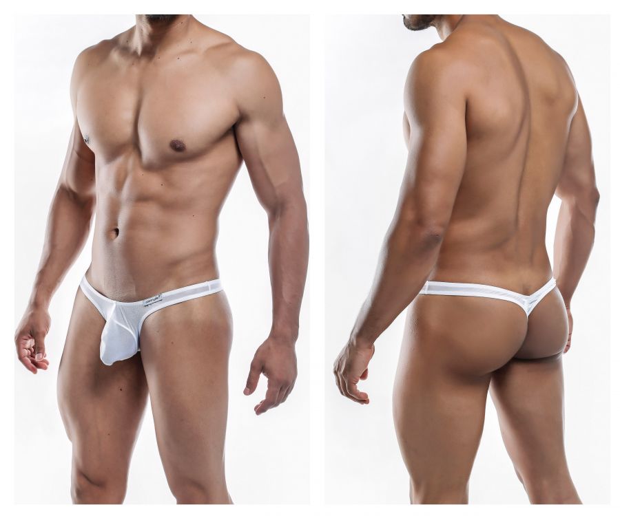 Joe Snyder JSMBUL06 Maxi Bulge Thongs White Mesh