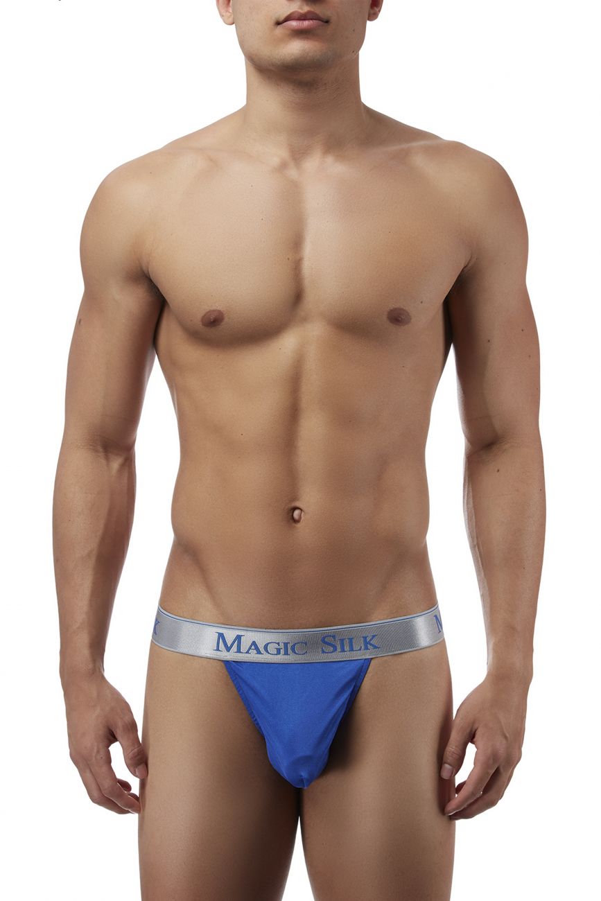 Magic Silk 4586 Silk Knit Micro Mens Thong Cobalt