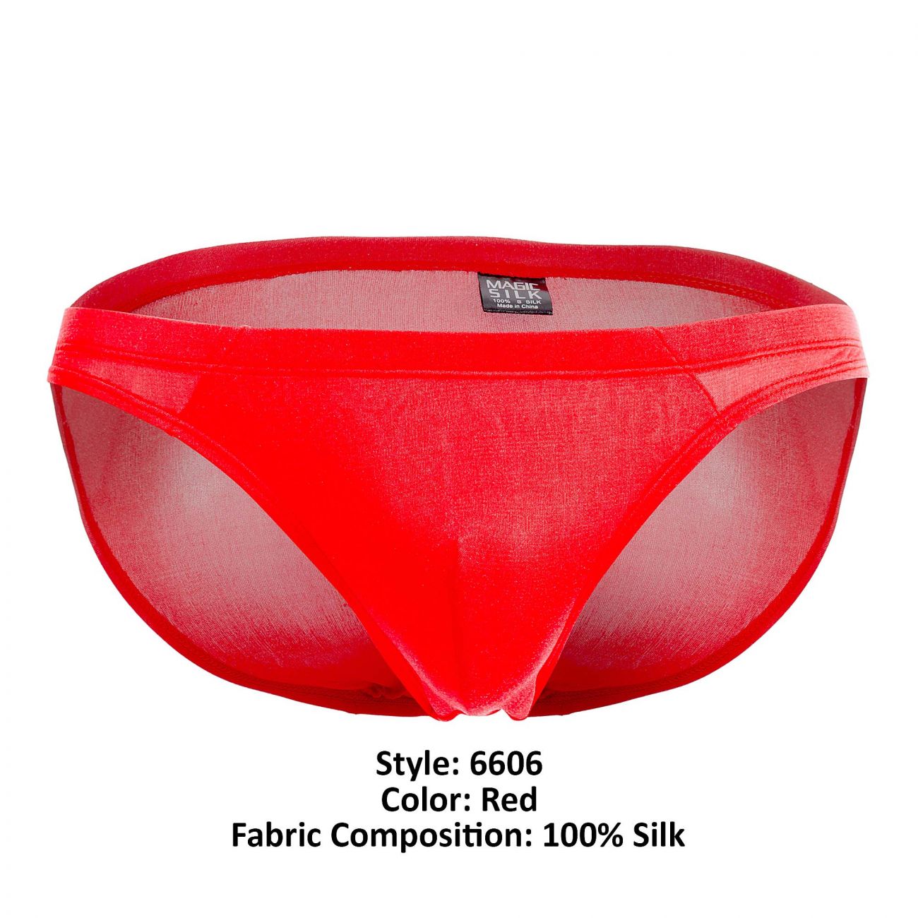 Magic Silk 6606 Silk Briefs Red