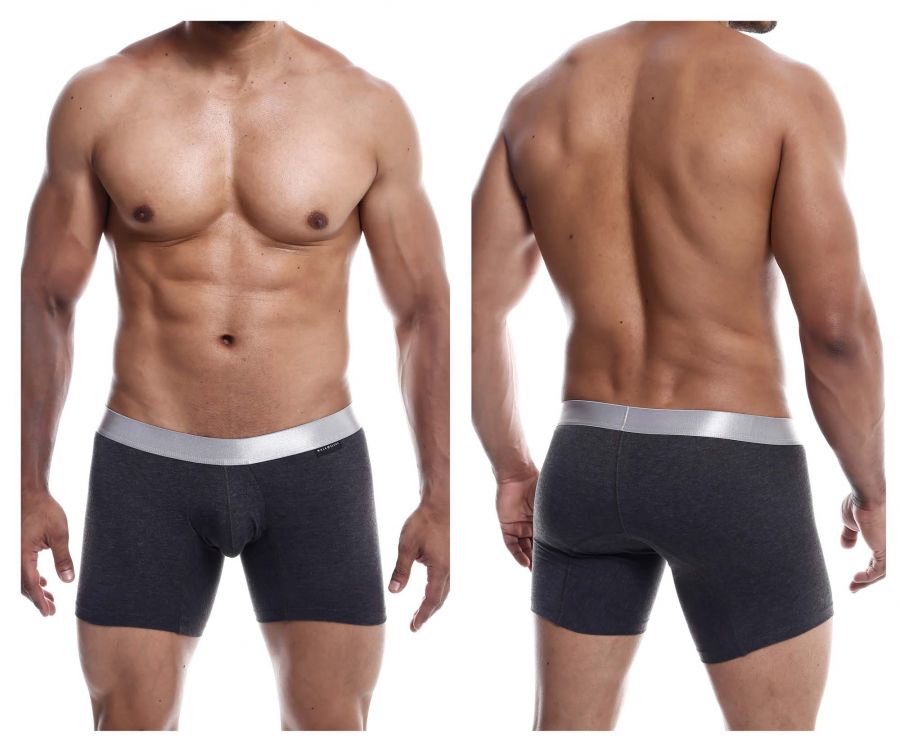 MaleBasics MB102 Classic Pima Boxer Briefs Charcoal