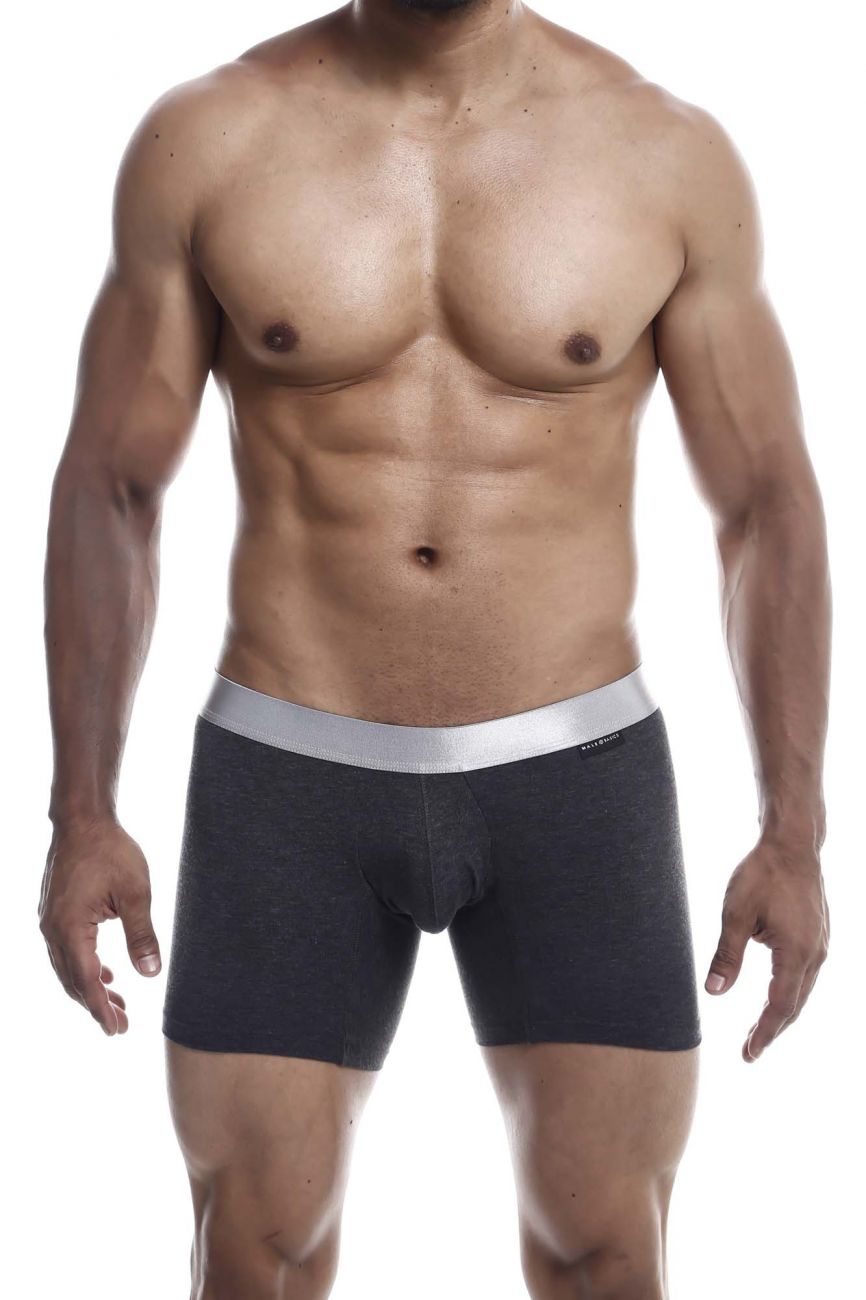 MaleBasics MB102 Classic Pima Boxer Briefs Charcoal