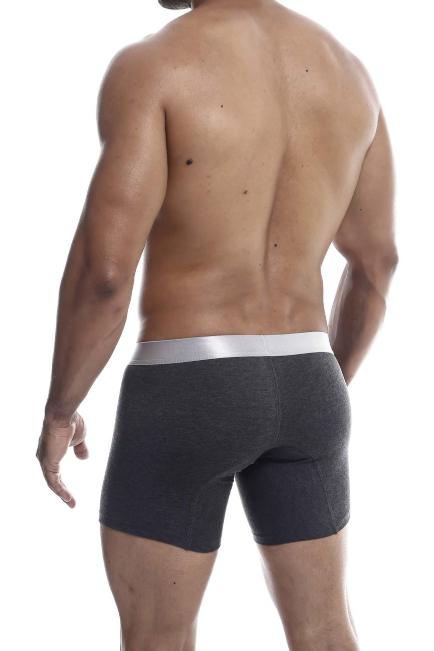 MaleBasics MB102 Classic Pima Boxer Briefs Charcoal