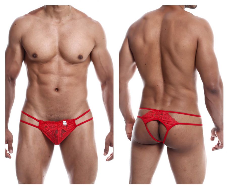 MaleBasics MBL49 Lace Thongs Red