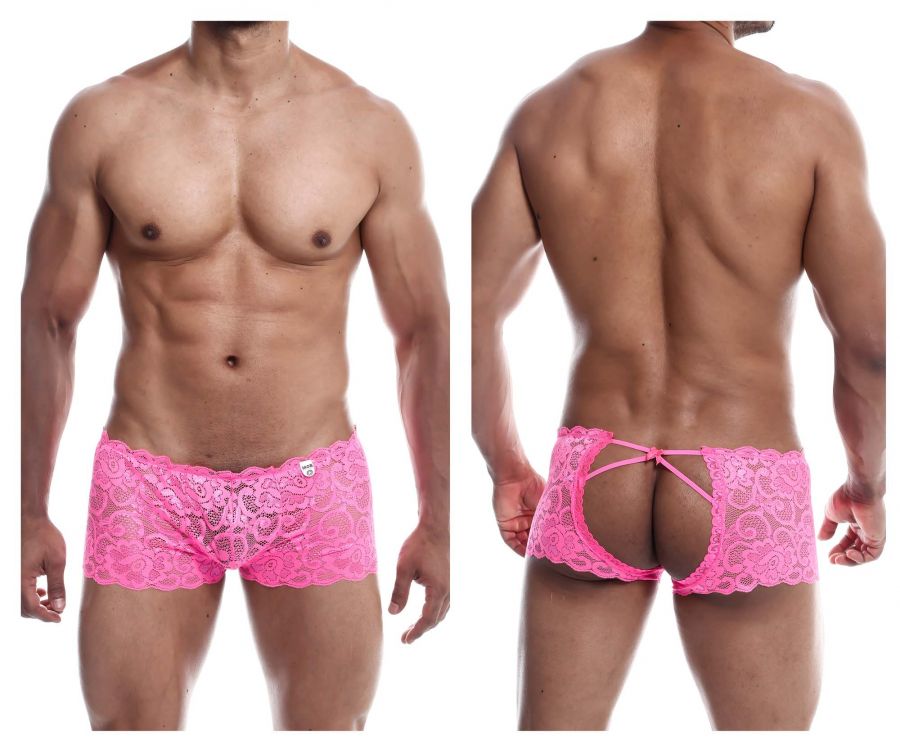 MaleBasics MBL53 Lace Trunks Hot Pink