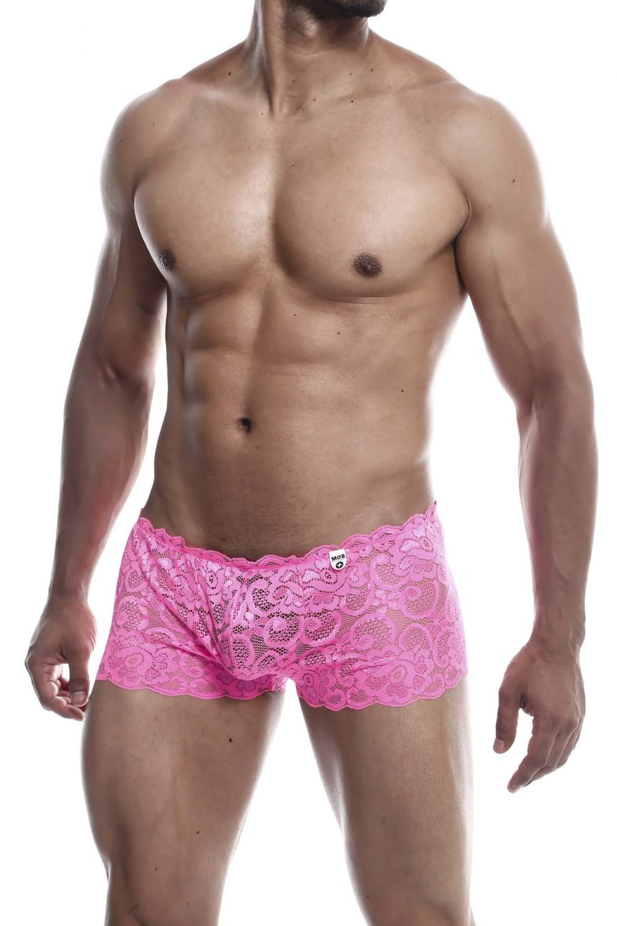 MaleBasics MBL53 Lace Trunks Hot Pink