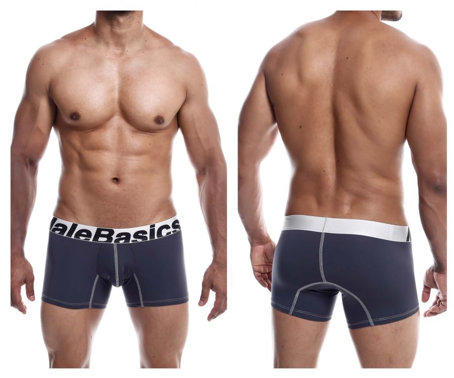 MaleBasics MBM01 Performance Boxer Briefs Gray