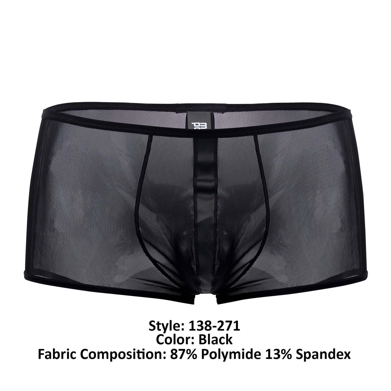 Male Power 138-271 Landing Strip Mini Short Black