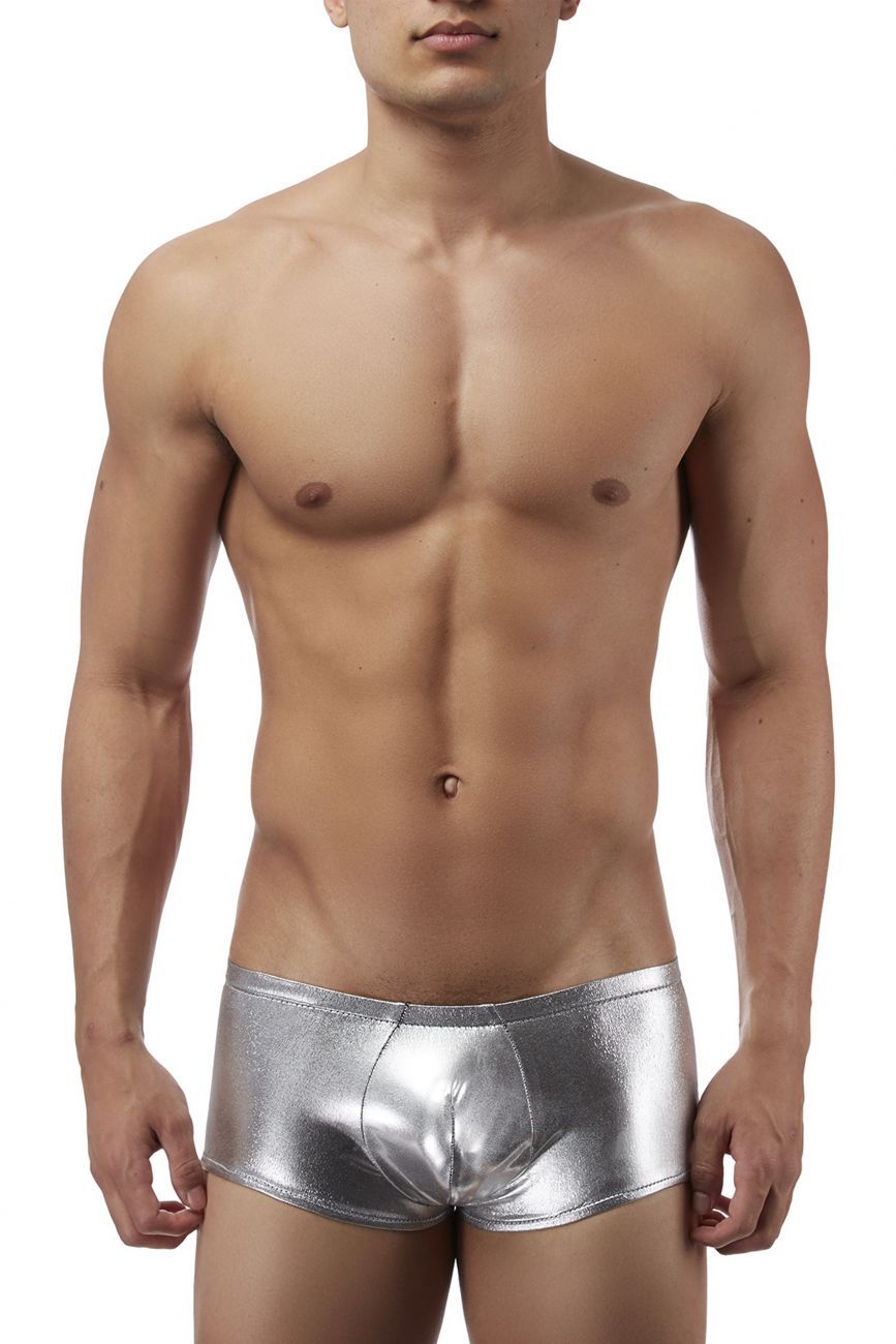 Male Power 153070 Heavy Metal Mini Short Boxer Briefs Silver