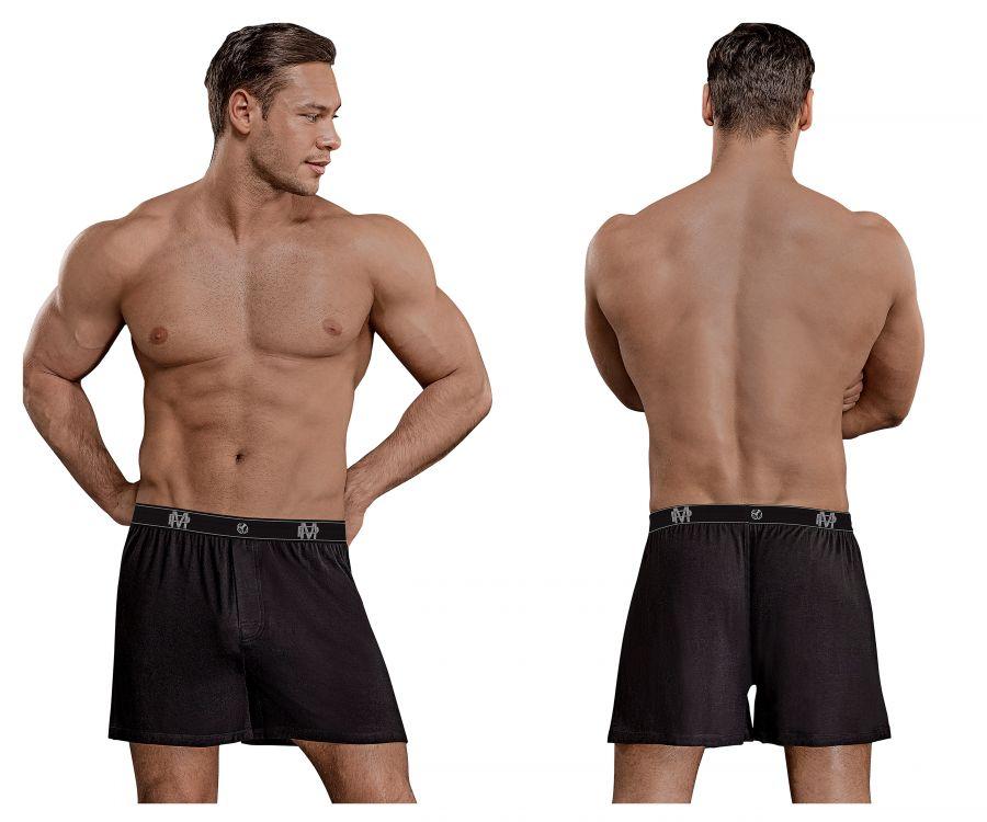 Male Power 160-253 Bamboo Boxer Short Black