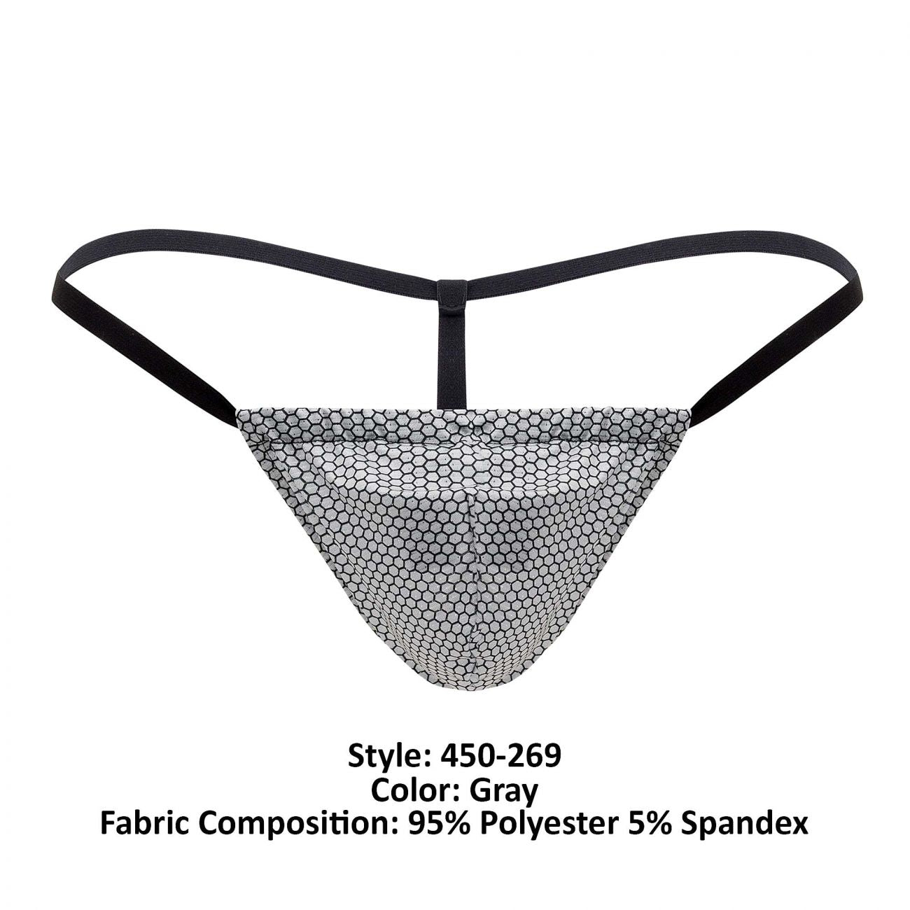 Male Power 450-269 Sexagon Posing Strap Gray