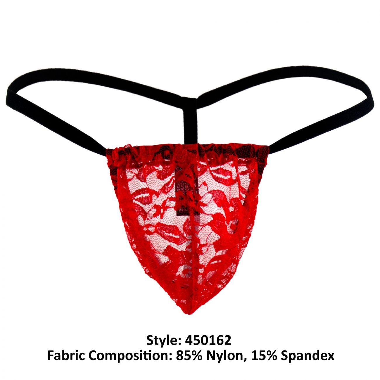 Male Power 450162 Stretch Lace Posing Strap Thong Red