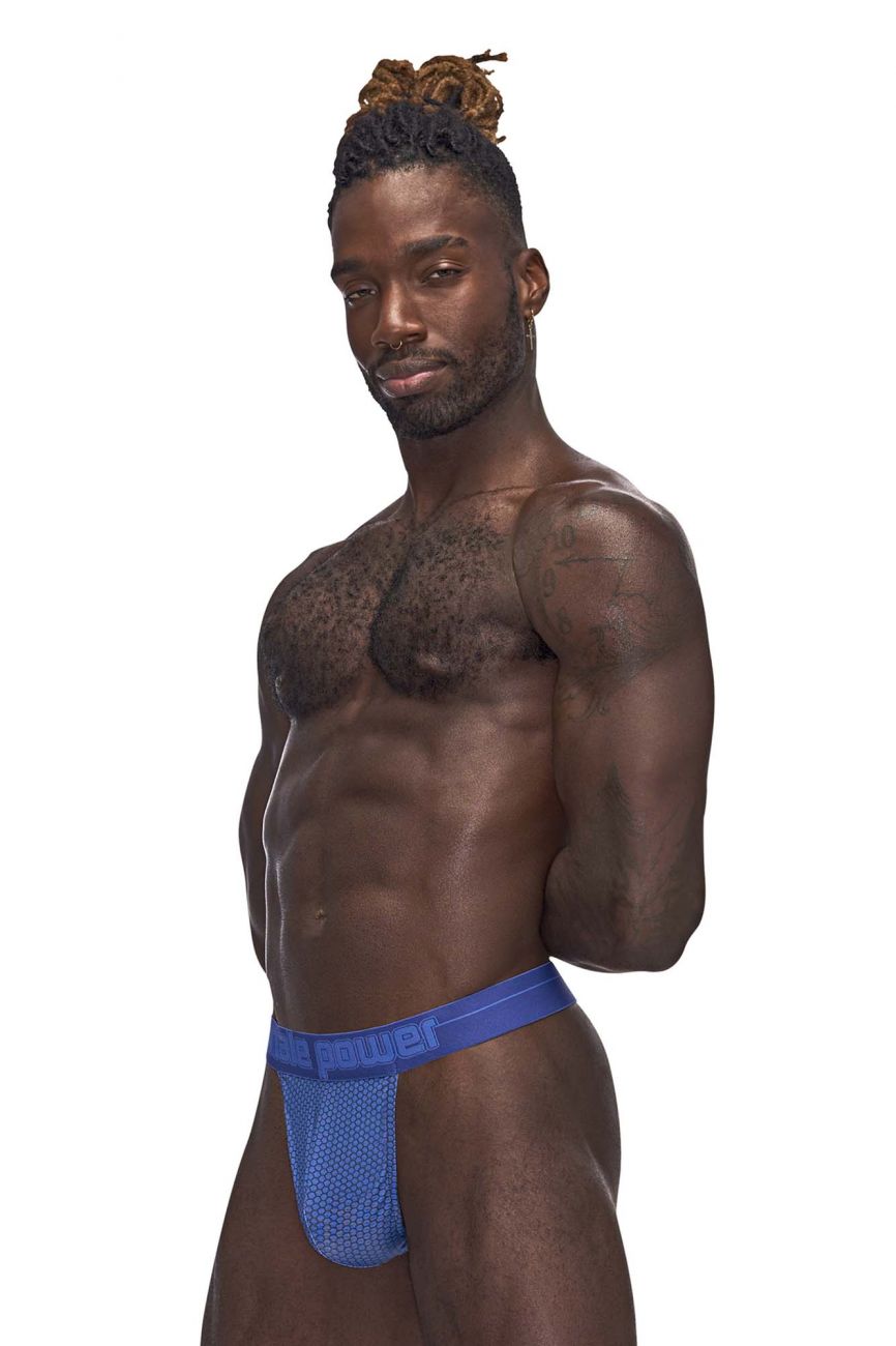 Male Power 454-269 Sexagon Micro V Thong Royal