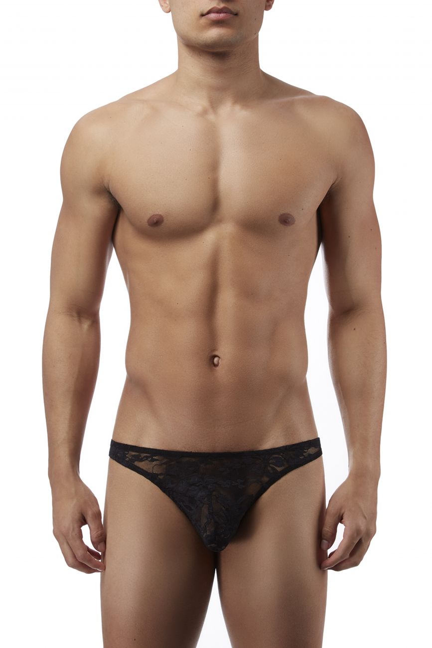 Male Power 491162 Stretch Lace Wonder Bikini Black