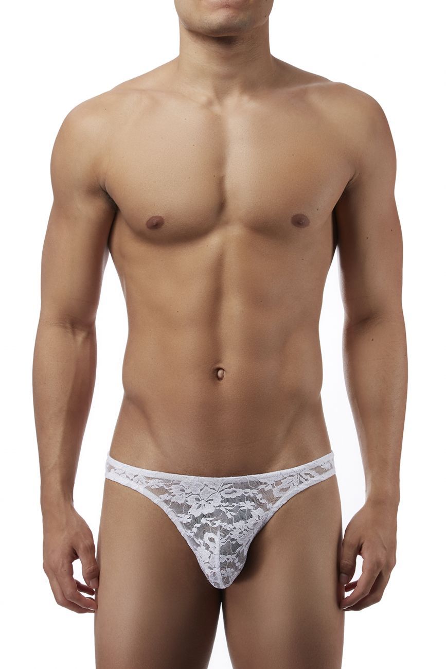 Male Power 491162 Stretch Lace Wonder Bikini White