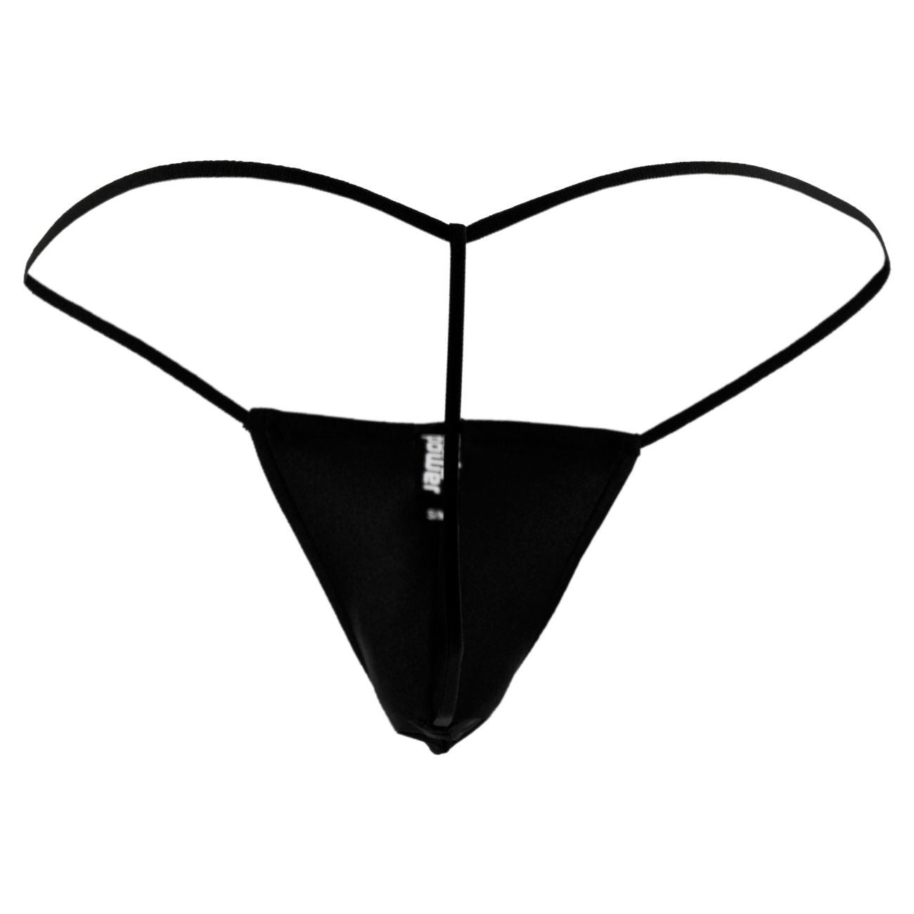 Male Power PAK870 Euro Male Spandex Pouch G String Black