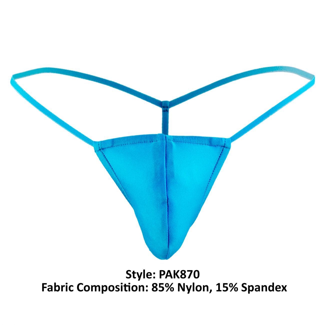 Male Power PAK870 Euro Male Spandex Pouch G String Blue
