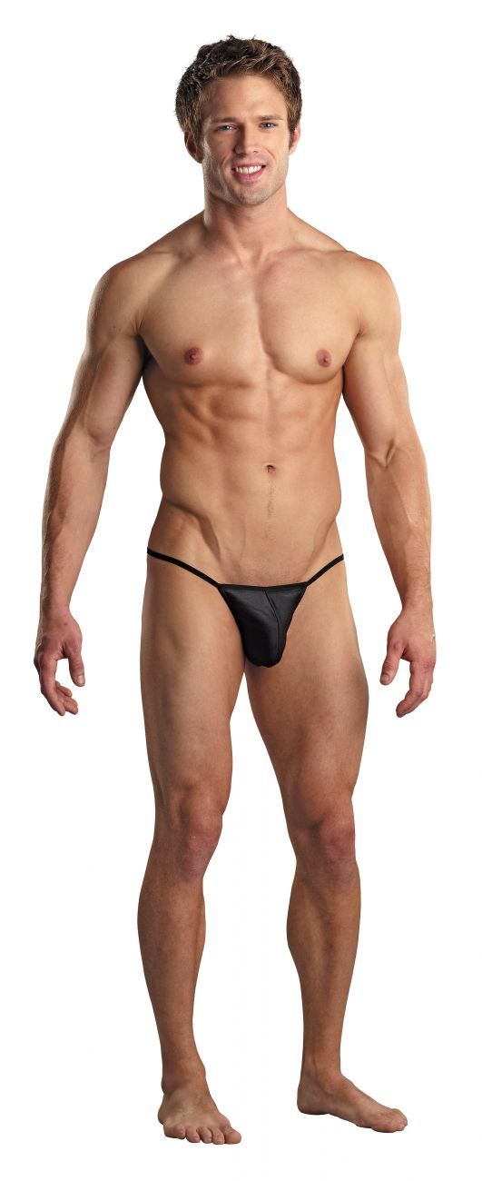 Male Power PAK870 Euro Male Spandex Pouch G String Black