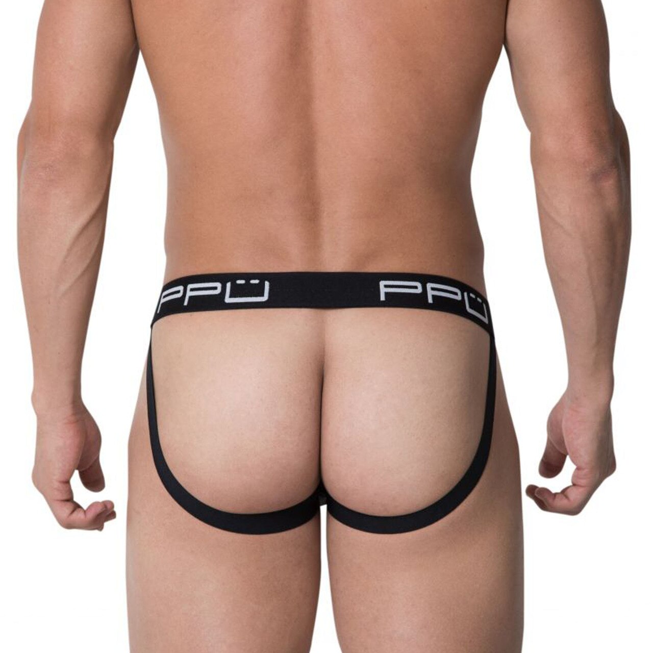 SALE - Mens PPU Underwear Ring Jock Strap Black