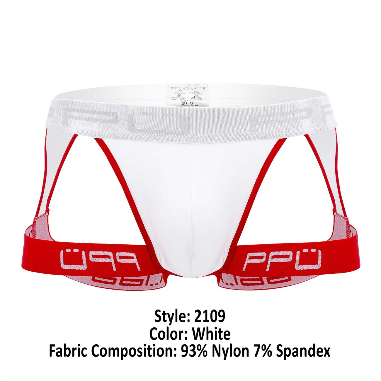 PPU 2109 Garter Jockstrap White