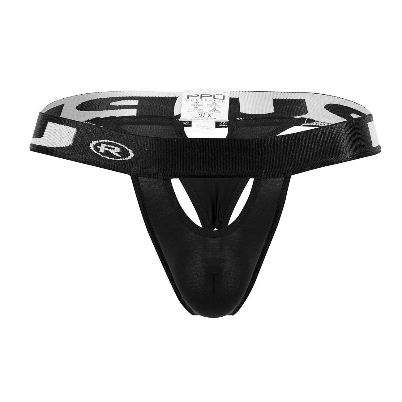 PPU 2112 Peek-a-boo Thongs Black