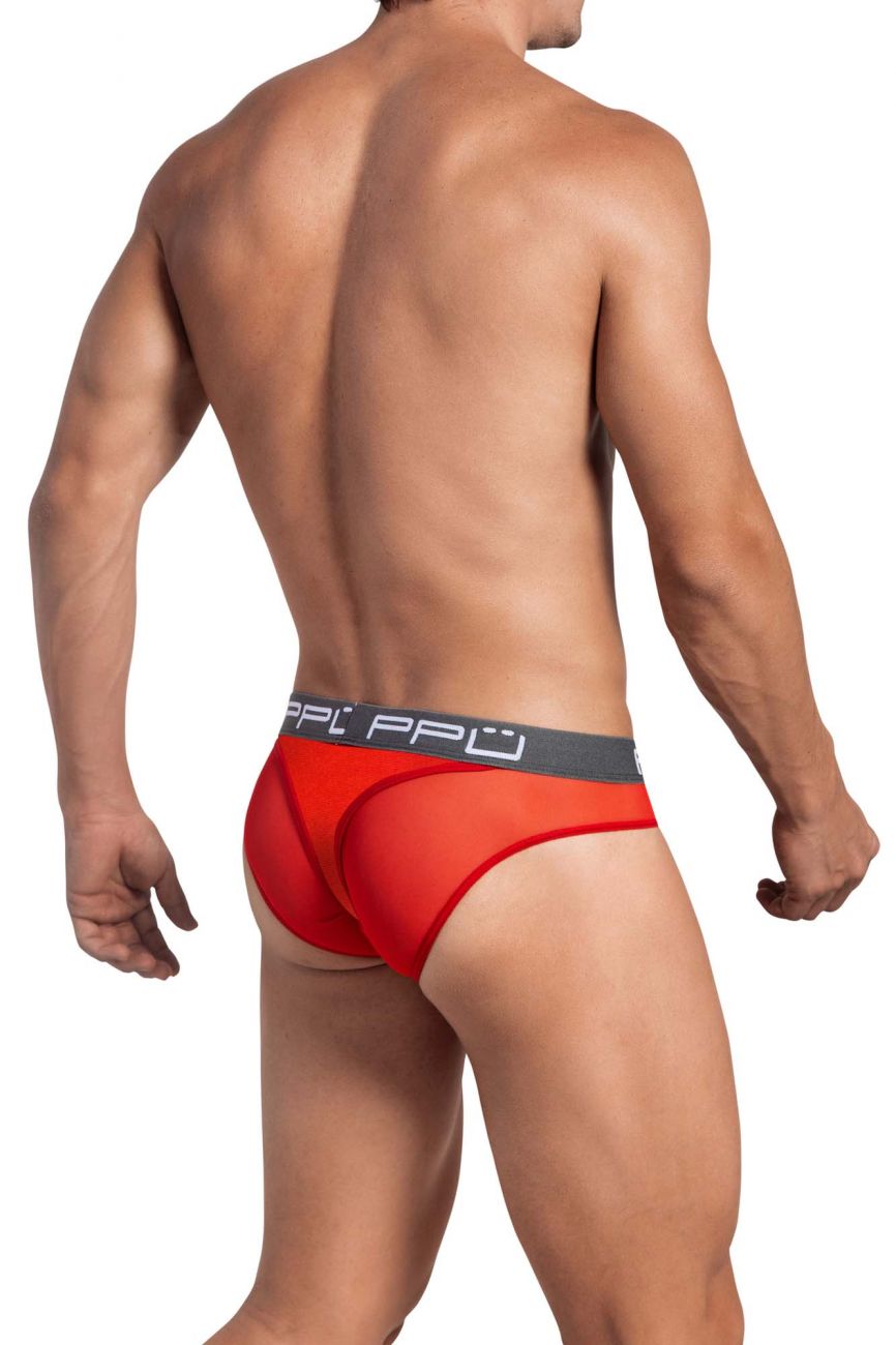 PPU 2113 Mesh Bikini Thongs Red