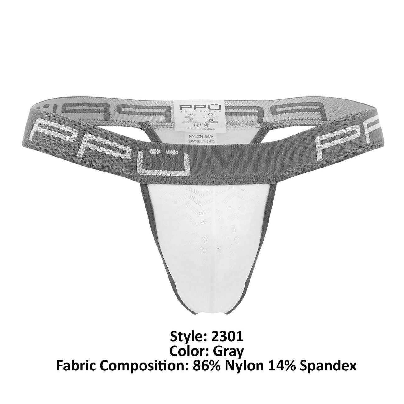 PPU 2301 Bulge Thongs Gray