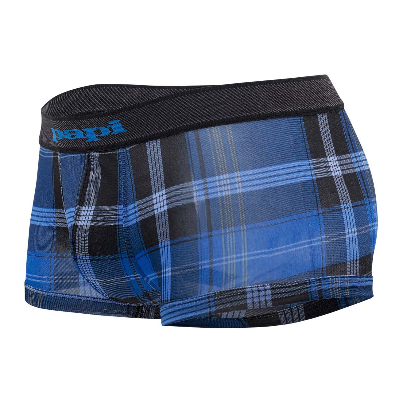 Papi 626182-968 Cool2 2PK Solid-Print Brazilian Trunks Black Blue