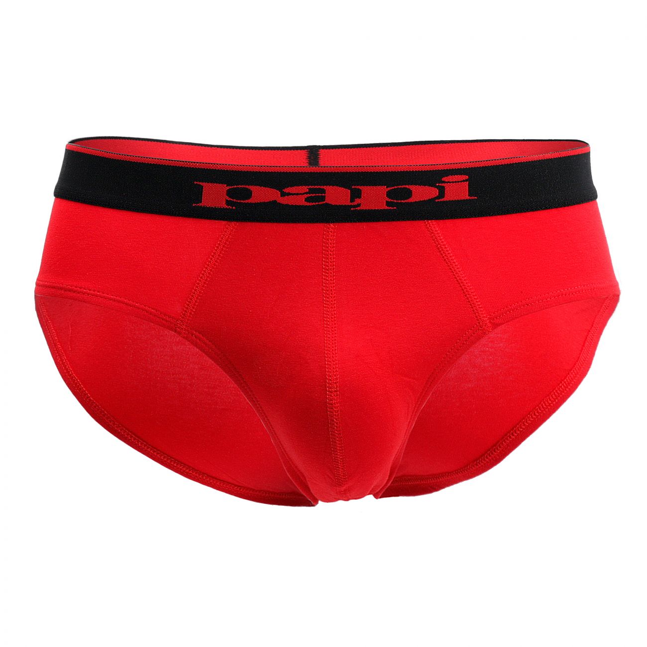 Papi 980403-950 3PK Cotton Stretch Brief Red-Gray-Black