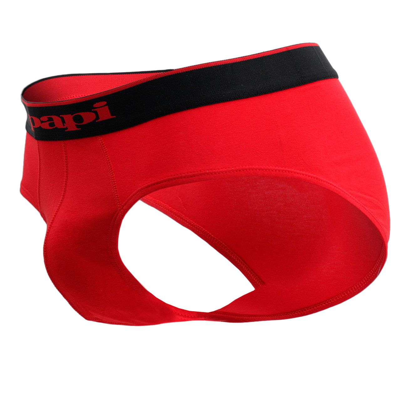 Papi 980403-950 3PK Cotton Stretch Brief Red-Gray-Black