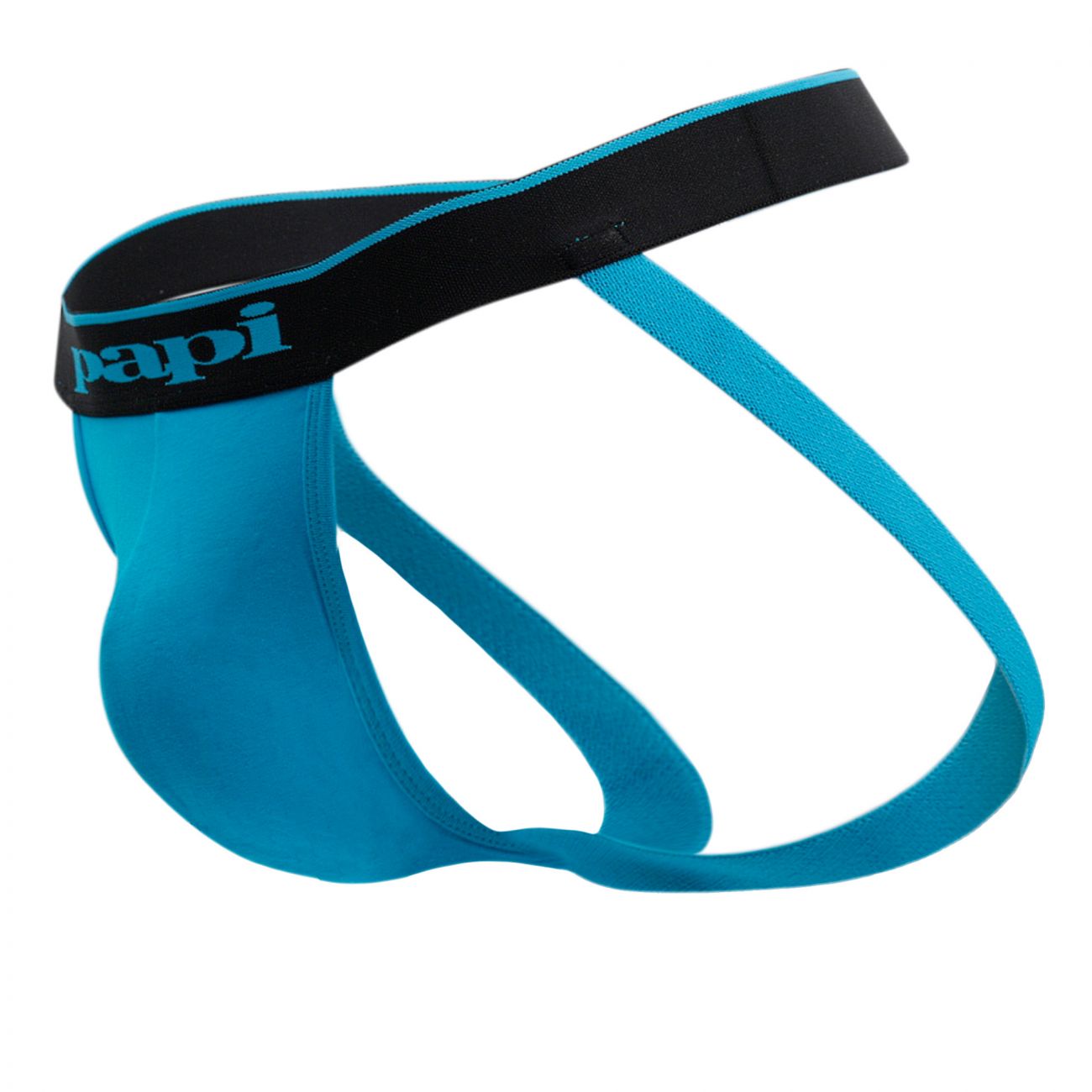 Papi 980911-941 3PK Cotton Stretch Jockstrap Black-Cobalt-Blue