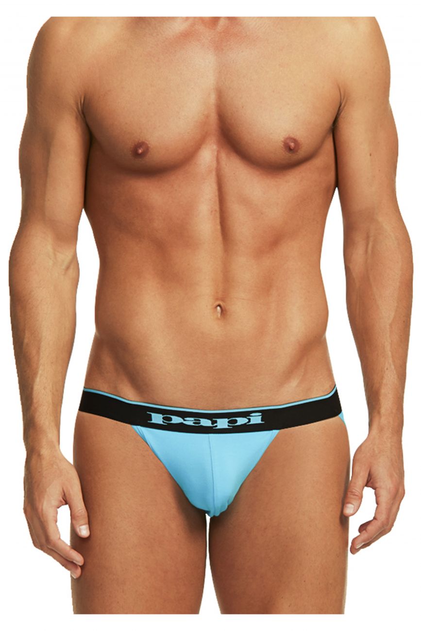 Papi 980911-941 3PK Cotton Stretch Jockstrap Black-Cobalt-Blue