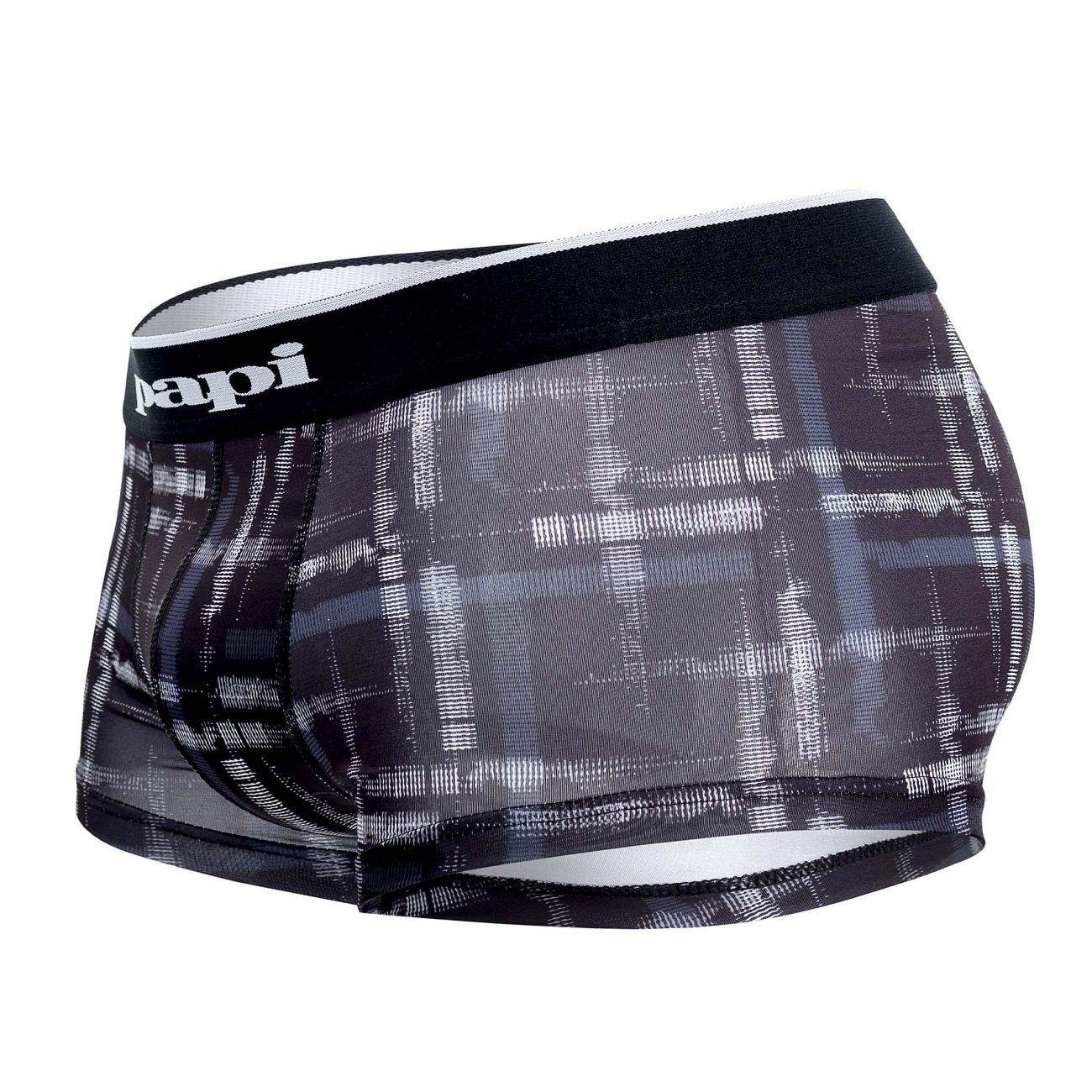 Papi MPA005 2PK Brazilian Trunks Black Gray