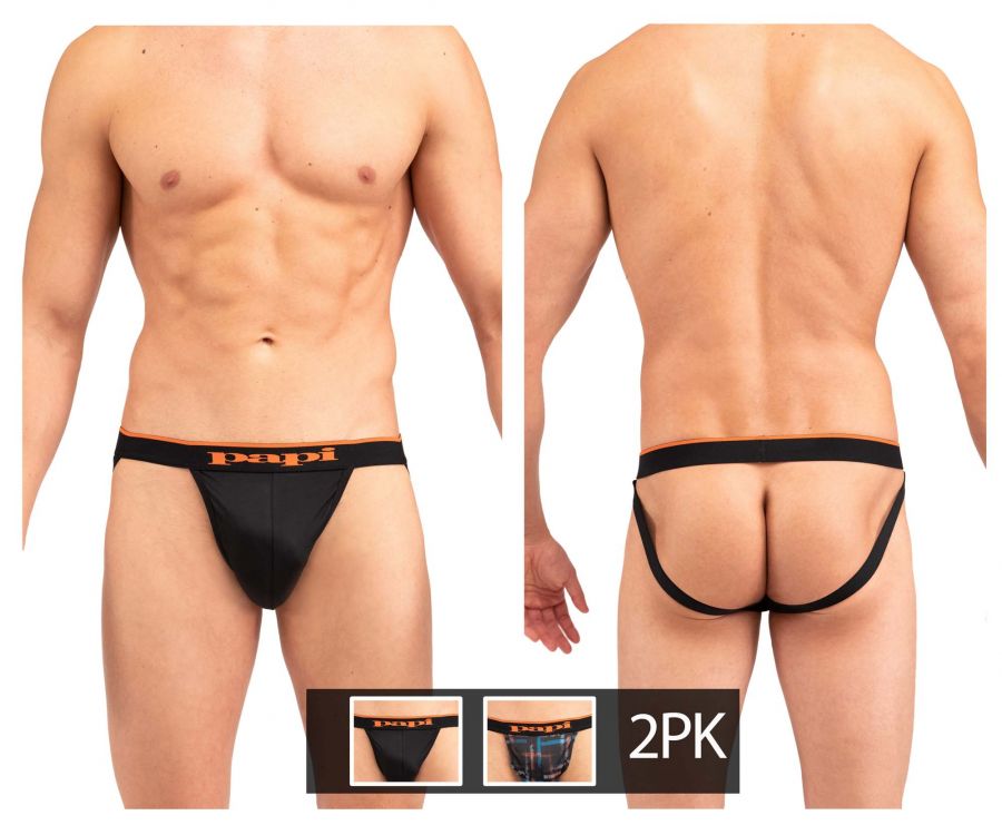 Papi UMPA006 2PK Jockstrap Black Orange