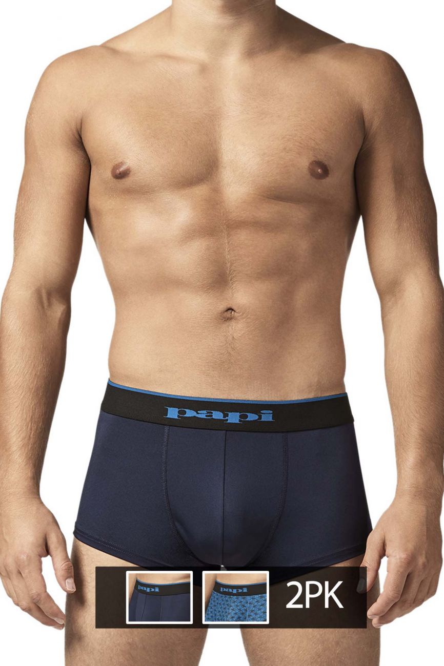 Papi UMPA048 Microflex Brazilian Trunks Teal-Graphic