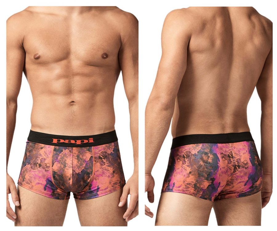 Papi UMPA050 Fashion Microflex Brazilian Trunks Sunset Multi Print