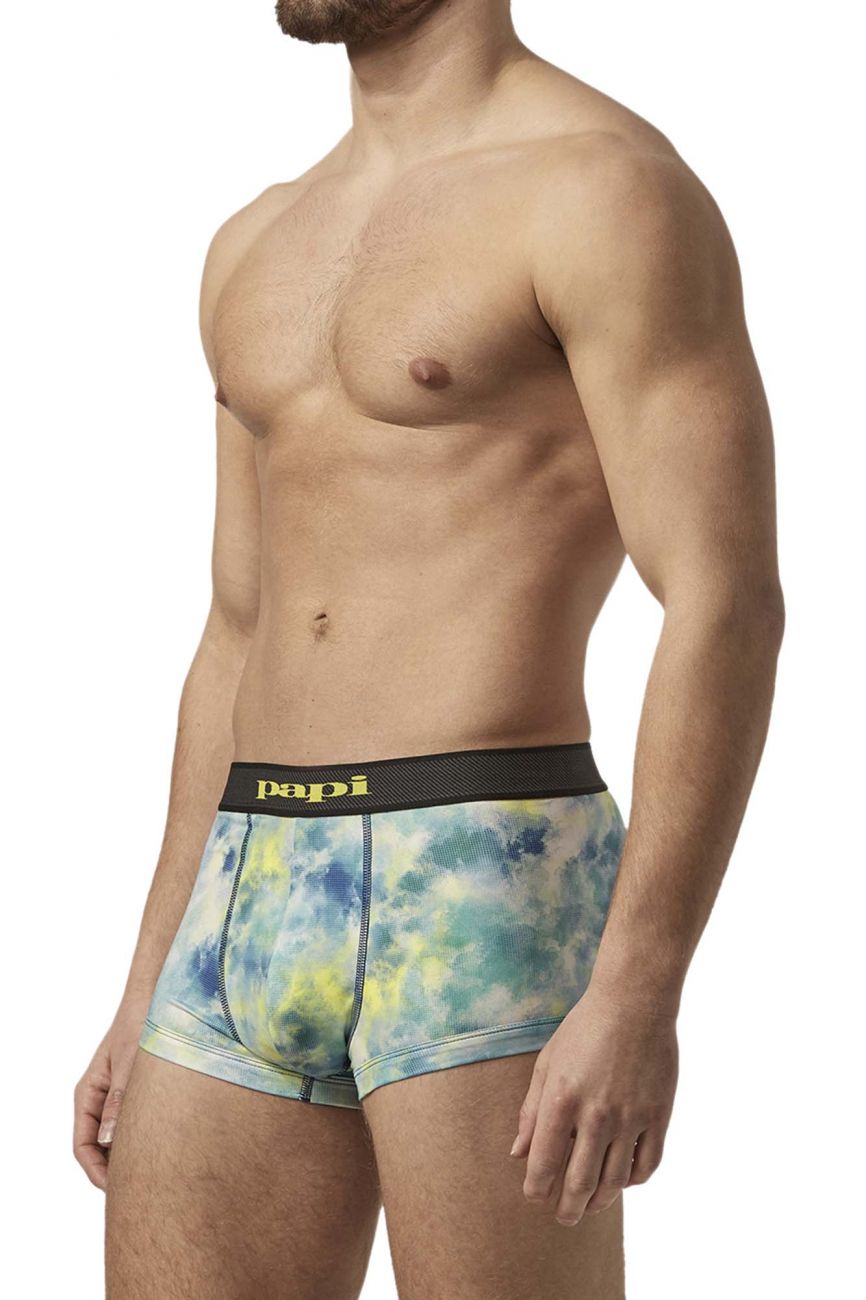 Papi UMPA074 2PK Microflex Brazilian Trunks Tie Dye-Blue