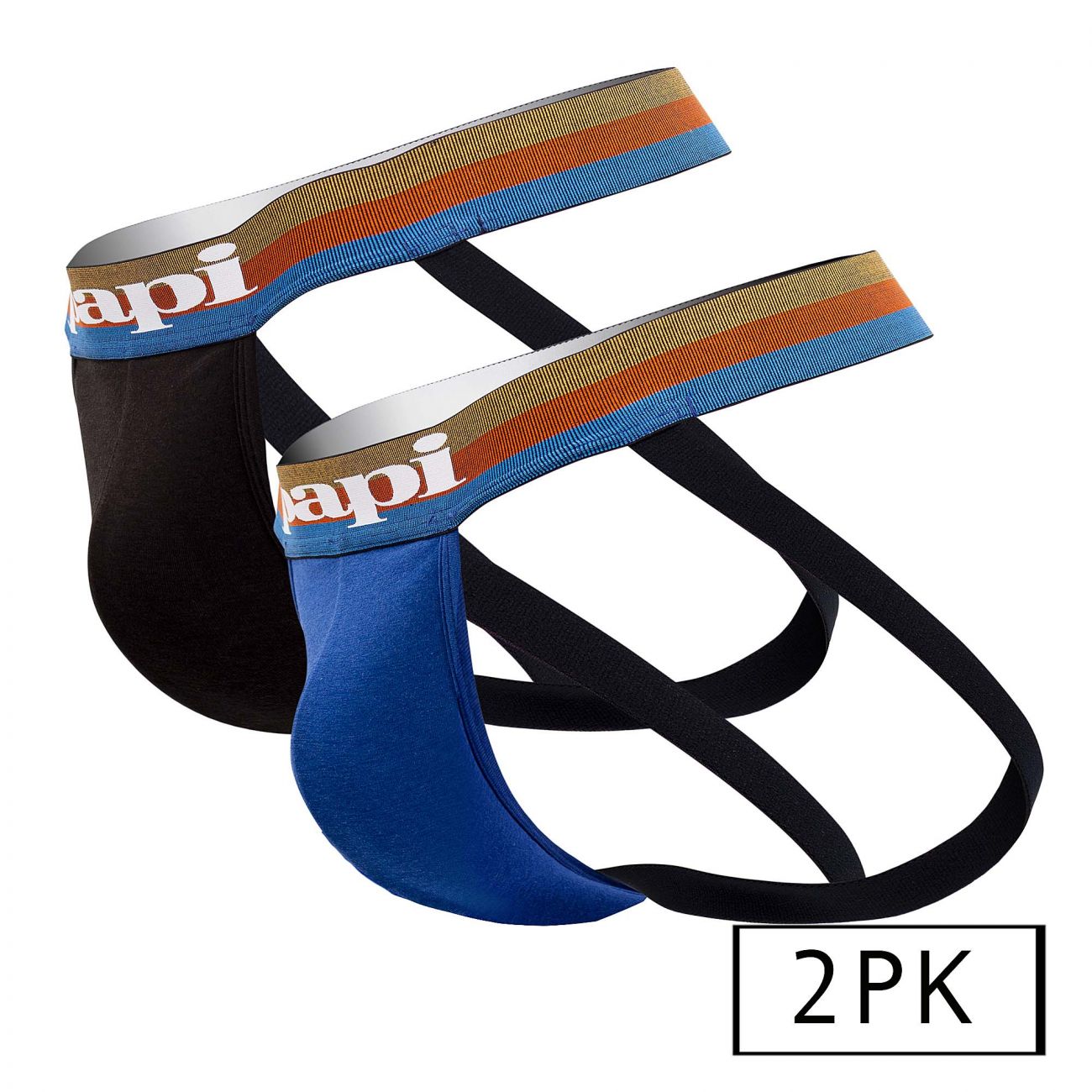Papi UMPA087 2PK Microflex Jockstrap Blue-Black