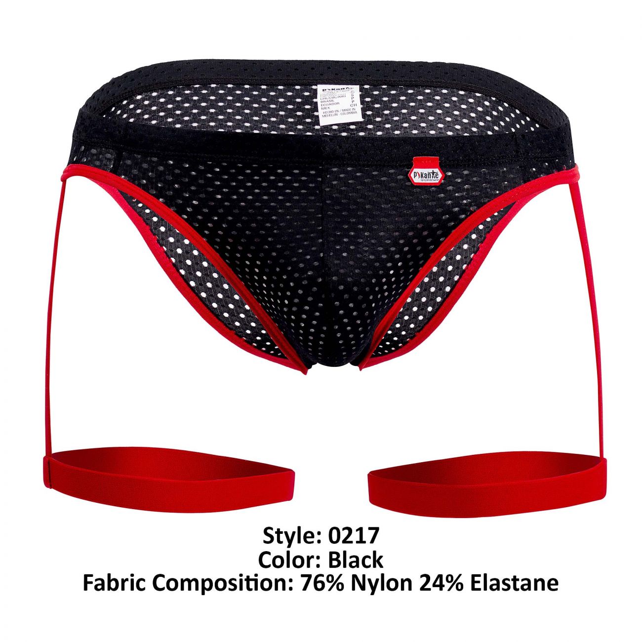 Pikante 0217 Adventures Garter Briefs Black