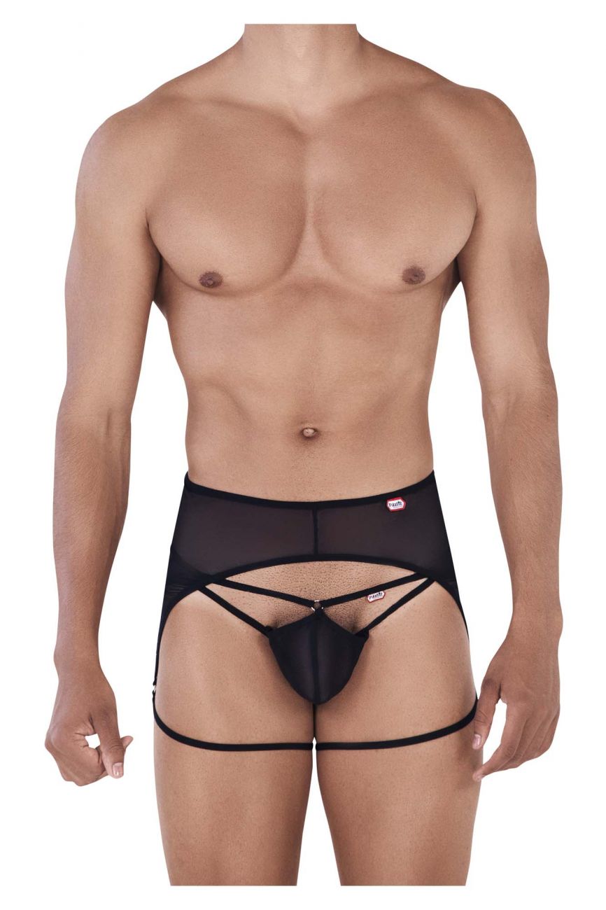 Pikante 0332 Attila Garter Jockstrap Black