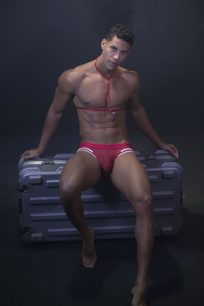 Pikante 0495 Hot Harness Briefs Red