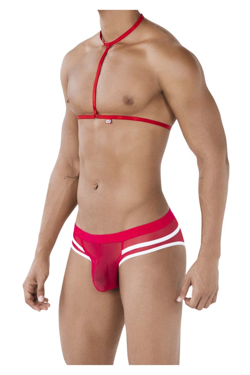 Pikante 0495 Hot Harness Briefs Red